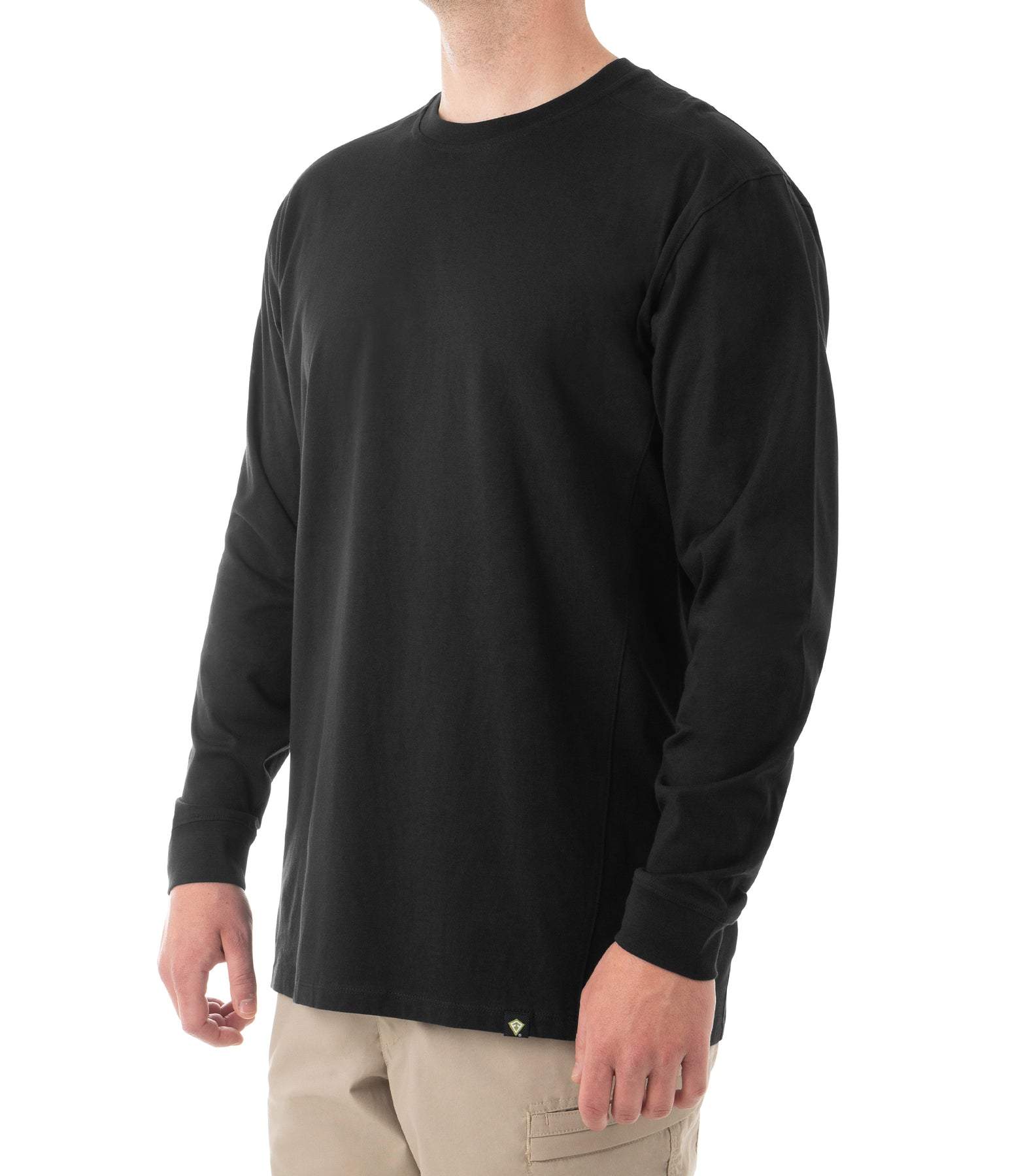 First Tactical Men's 111505 Tactix Cotton L/S T-Shirt | Black