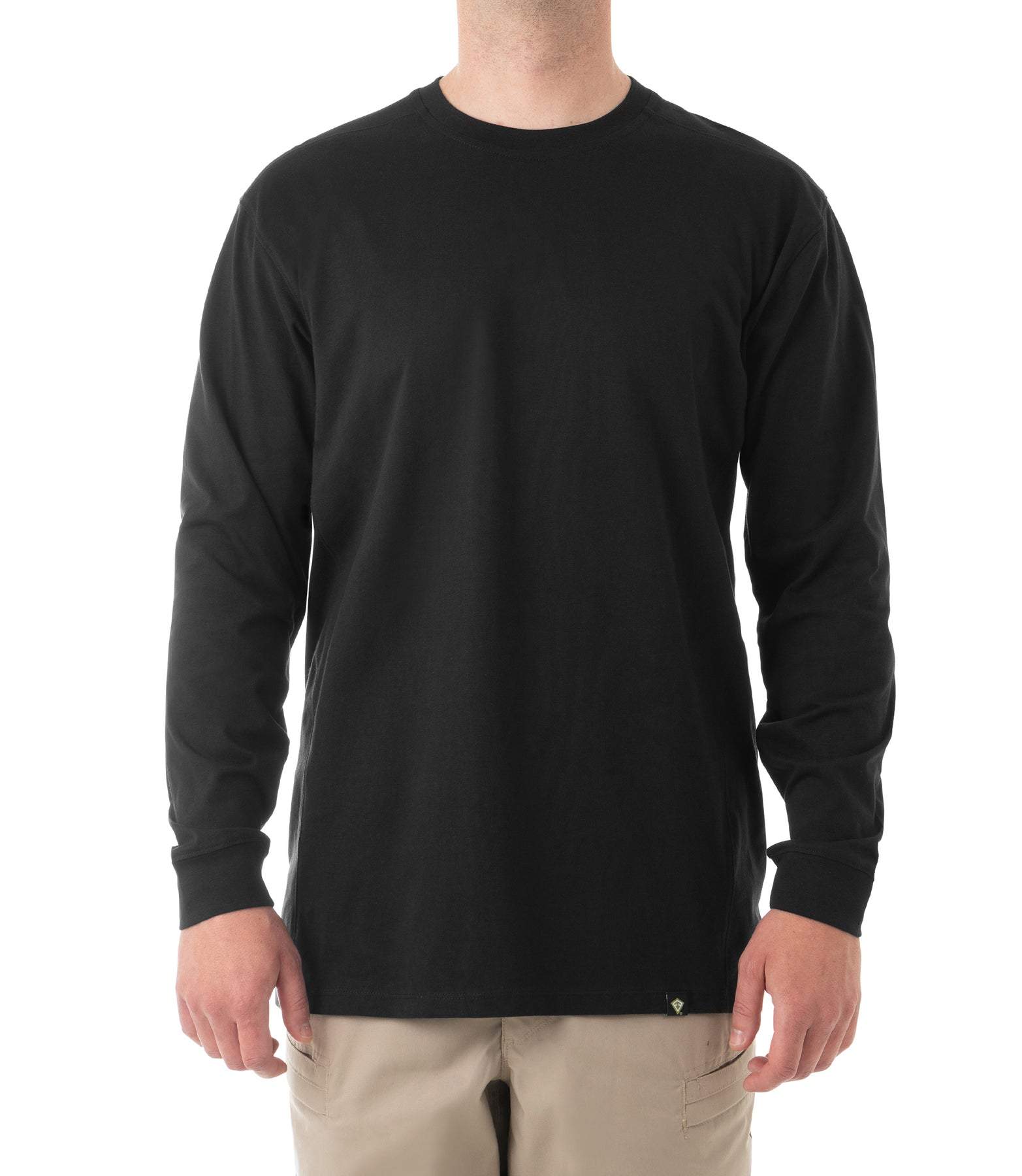 First Tactical Men's 111505 Tactix Cotton L/S T-Shirt | Black