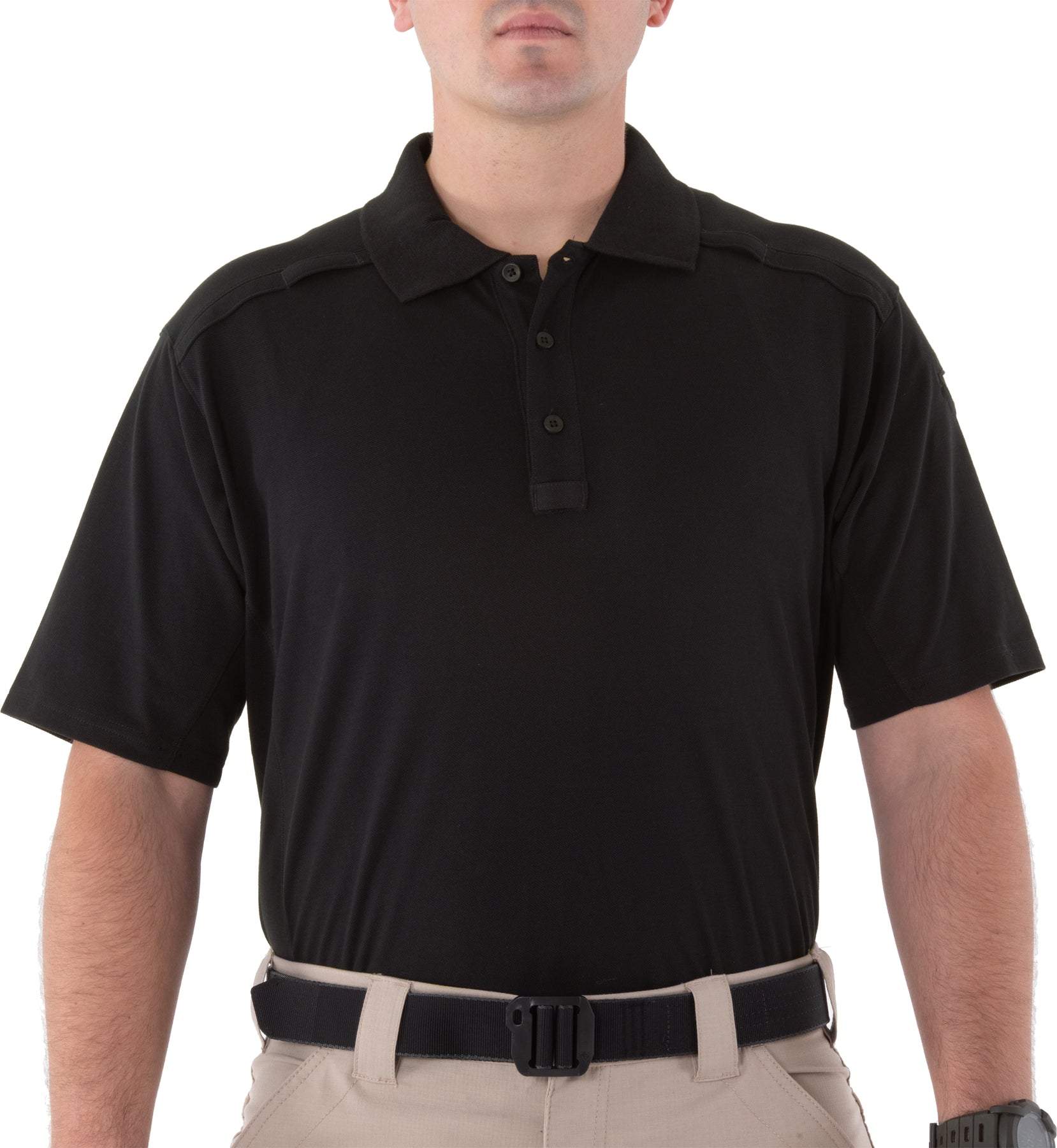 First Tactical 112508 Men's Cotton S/S Polo | Black