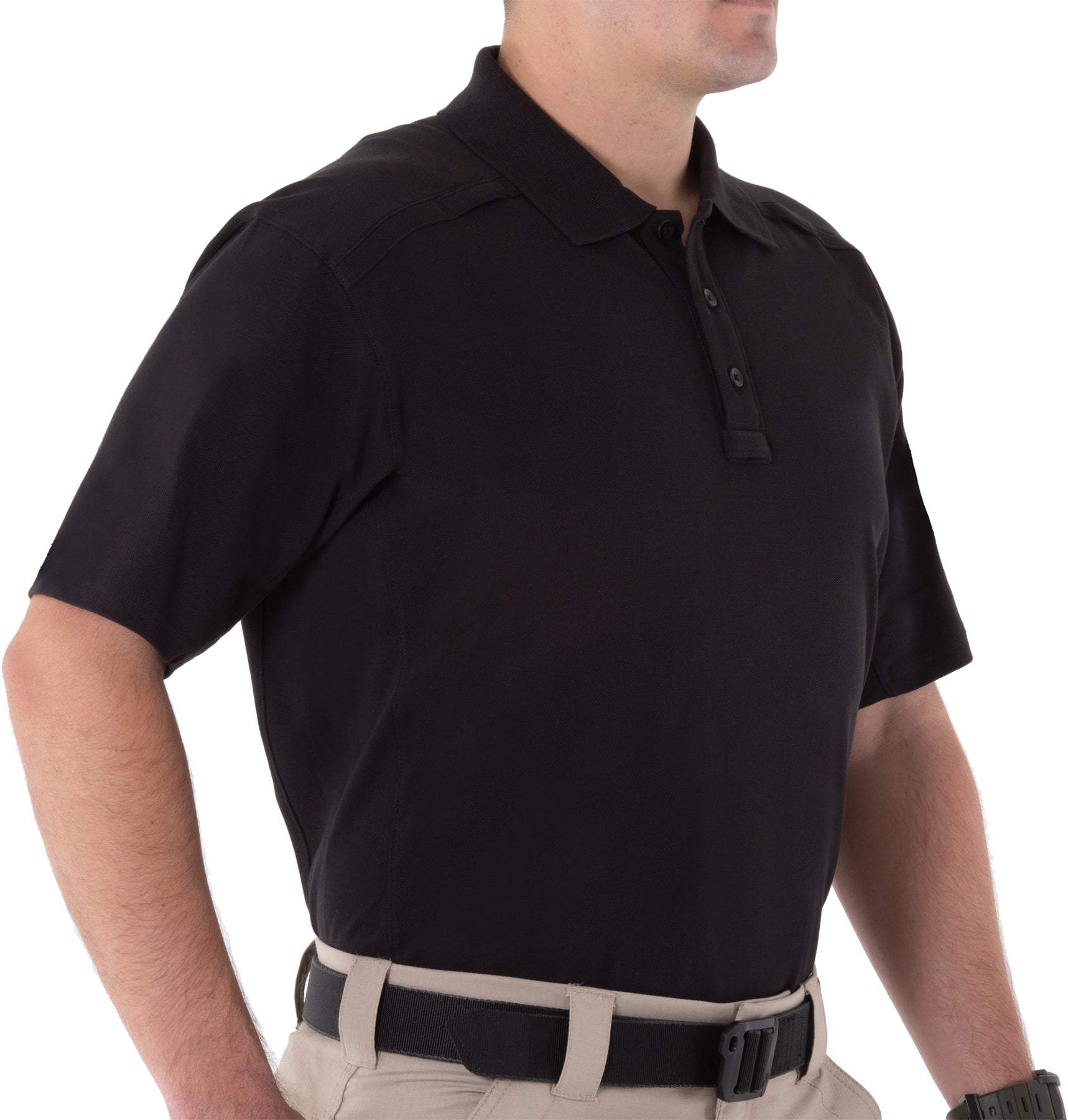 First Tactical 112508 Men's Cotton S/S Polo | Black