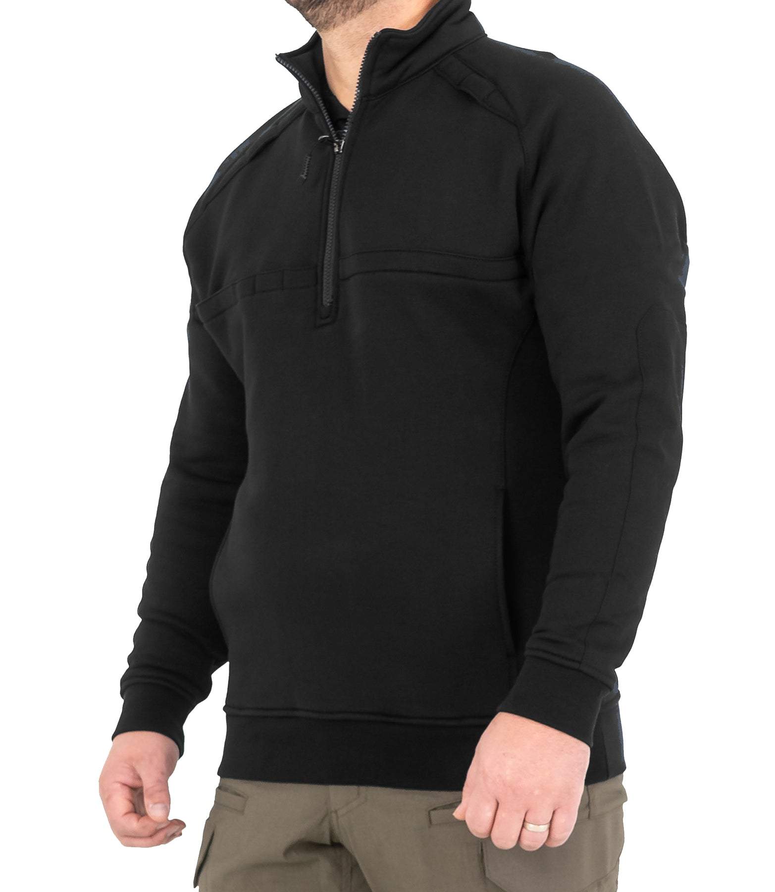 First Tactical 118507 Men's Ctn Job Shirt 1/4 Zip | Black