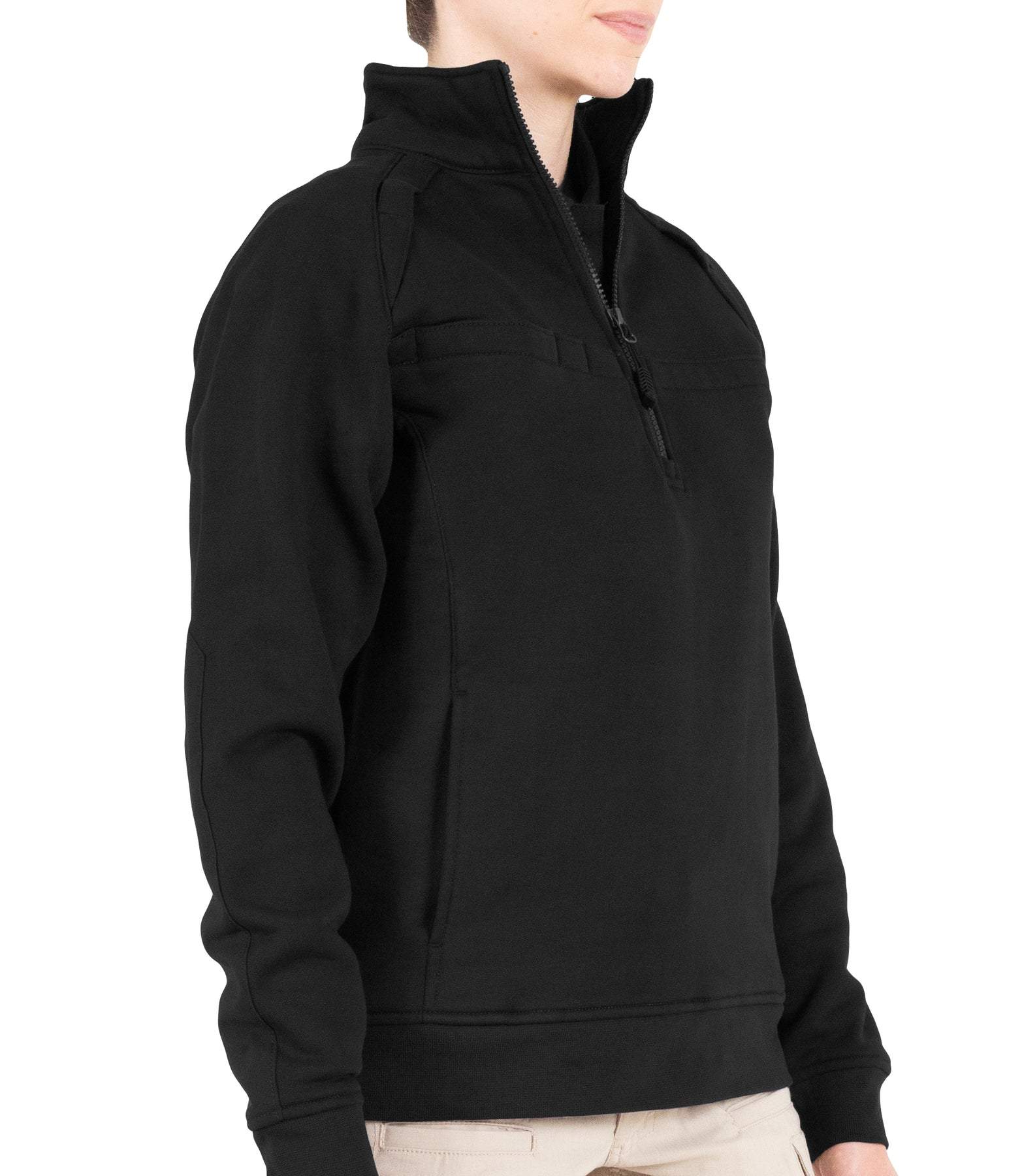 First Tactical 128507 Women's Ctn Job Shirt 1/4 Zip | Black