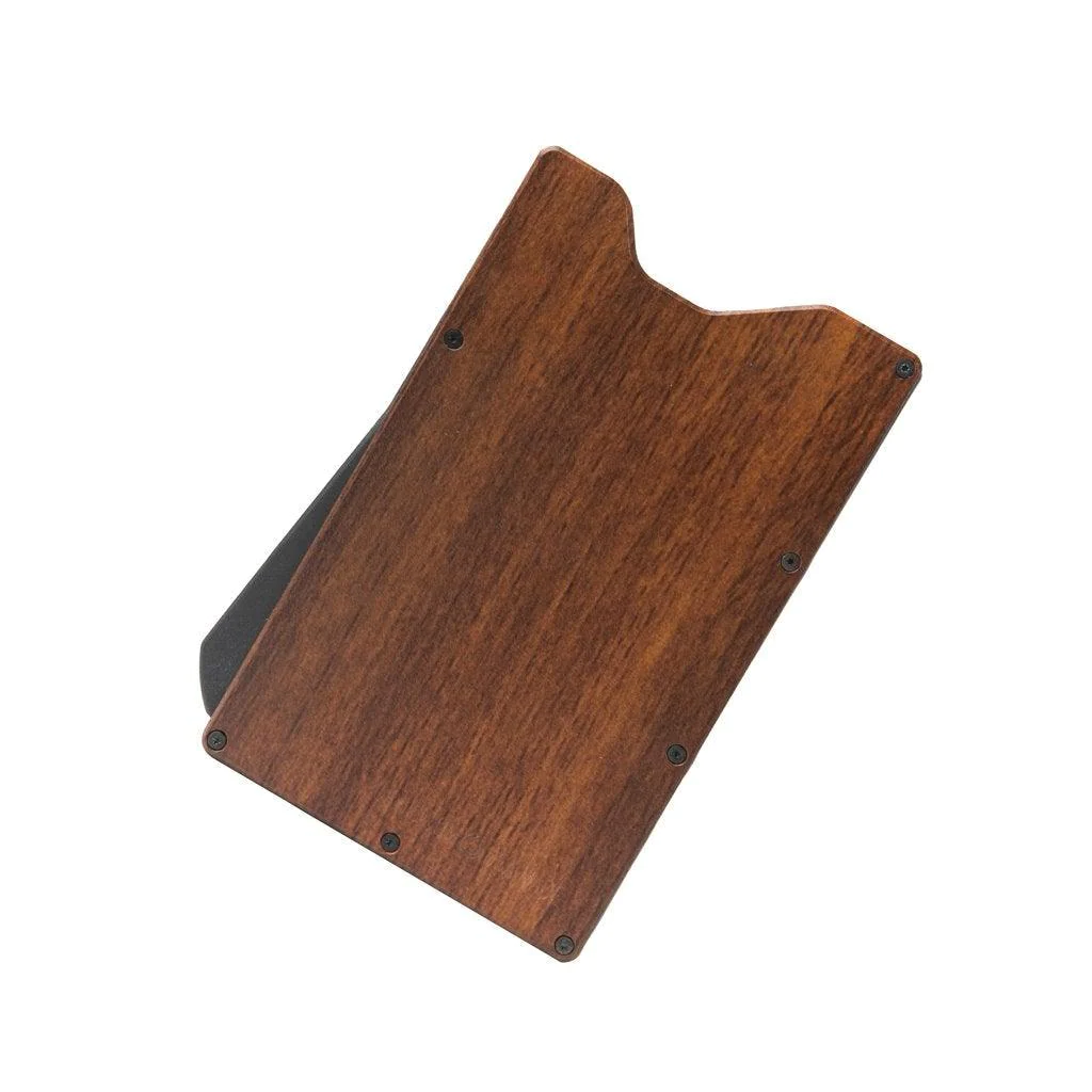 Grip6 Woodgrain Wallet - Walnut (No Leather)