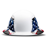 Close-up of the exclusive brim grip design on a Lift Safety DAX America full brim safety helmet