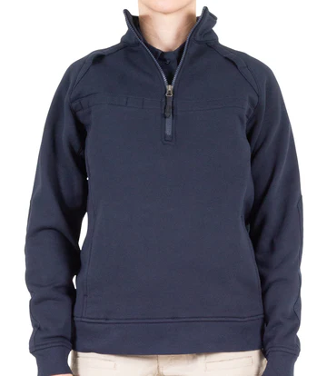 First Tactical 128507 Women's Ctn Job Shirt 1/4 Zip | Midnight Navy