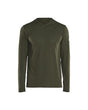 Front view of Blaklader 3516 Performance Hoodie in jacquard knit fabric with UPF 50+ sun protection.
