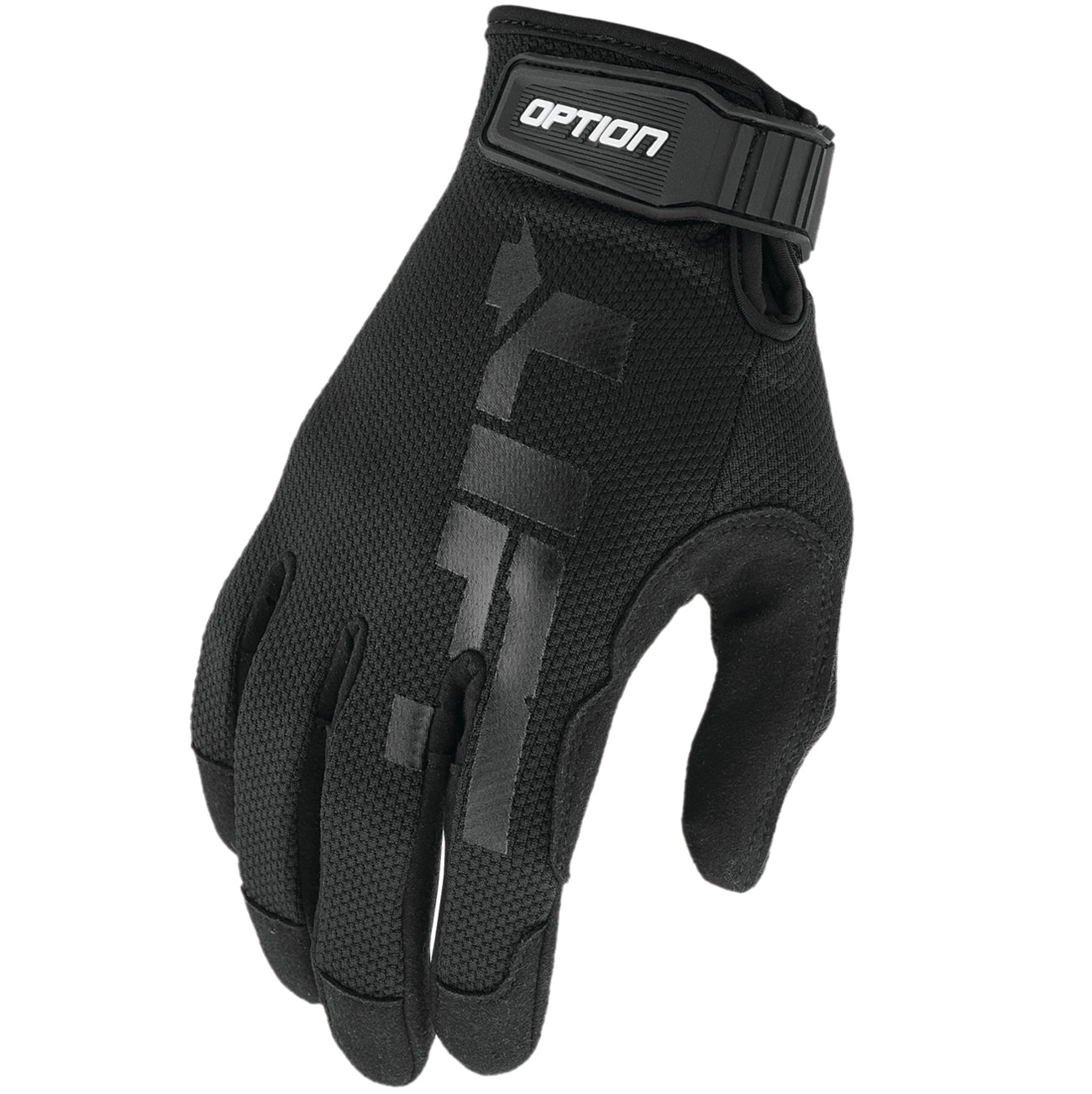 Lift Safety Option Glove in black and gray featuring a breathable Air Mesh back and adjustable TPR wrist closure