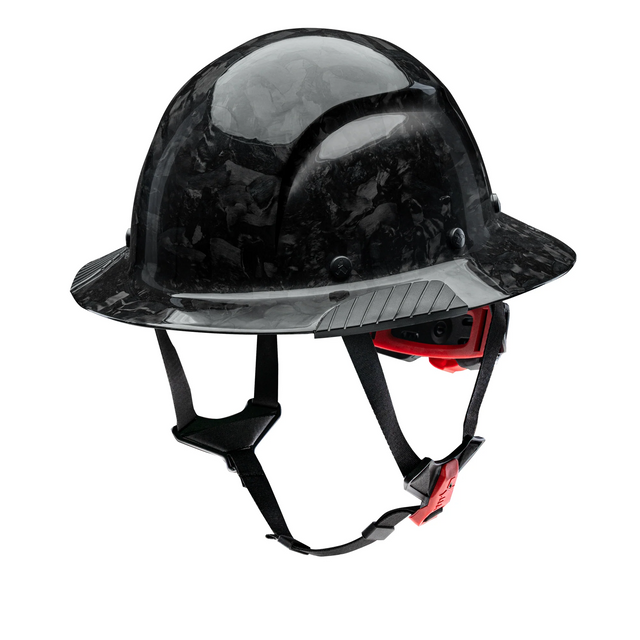 LIFT Safety DAX Forged Carbon Fiber Full Brim Hard Hat in gloss finish with Mips safety system