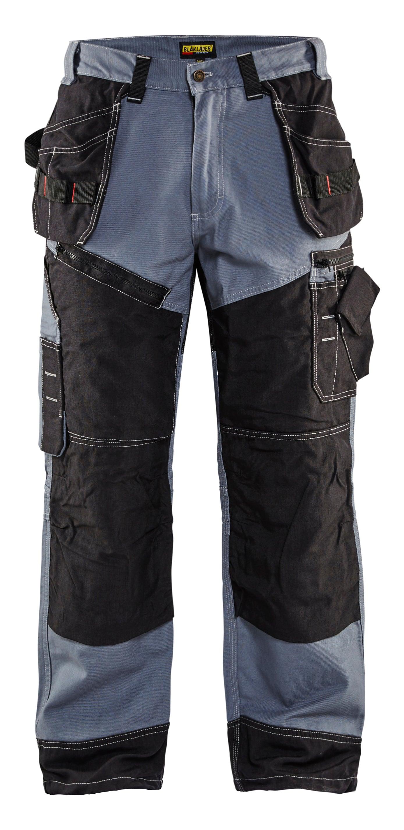 Blaklader 1600 Reinforced 11oz Cotton Work Pants - Grey/Black - Trusted Gear Company LLC