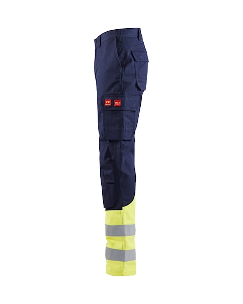 Blaklader 1612 Flame Resistant Pants - Navy/Yellow Hi-Vis