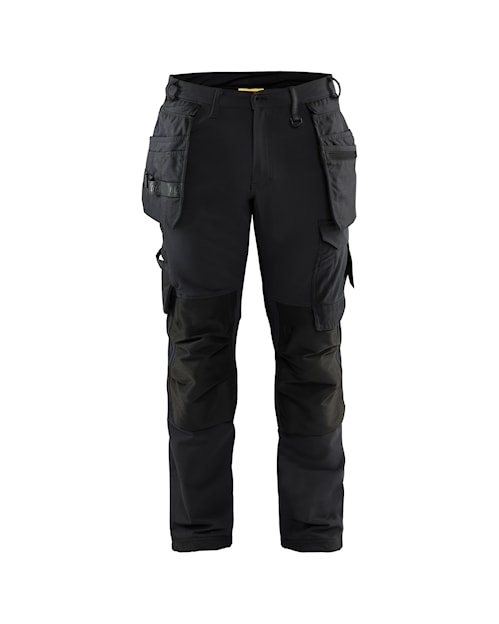Blaklader 1622 4-Way Stretch Pants with Detachable Utility Pockets - Black