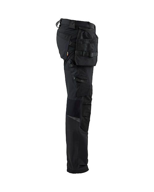 Blaklader 1622 4-Way Stretch Pants with Detachable Utility Pockets - Black