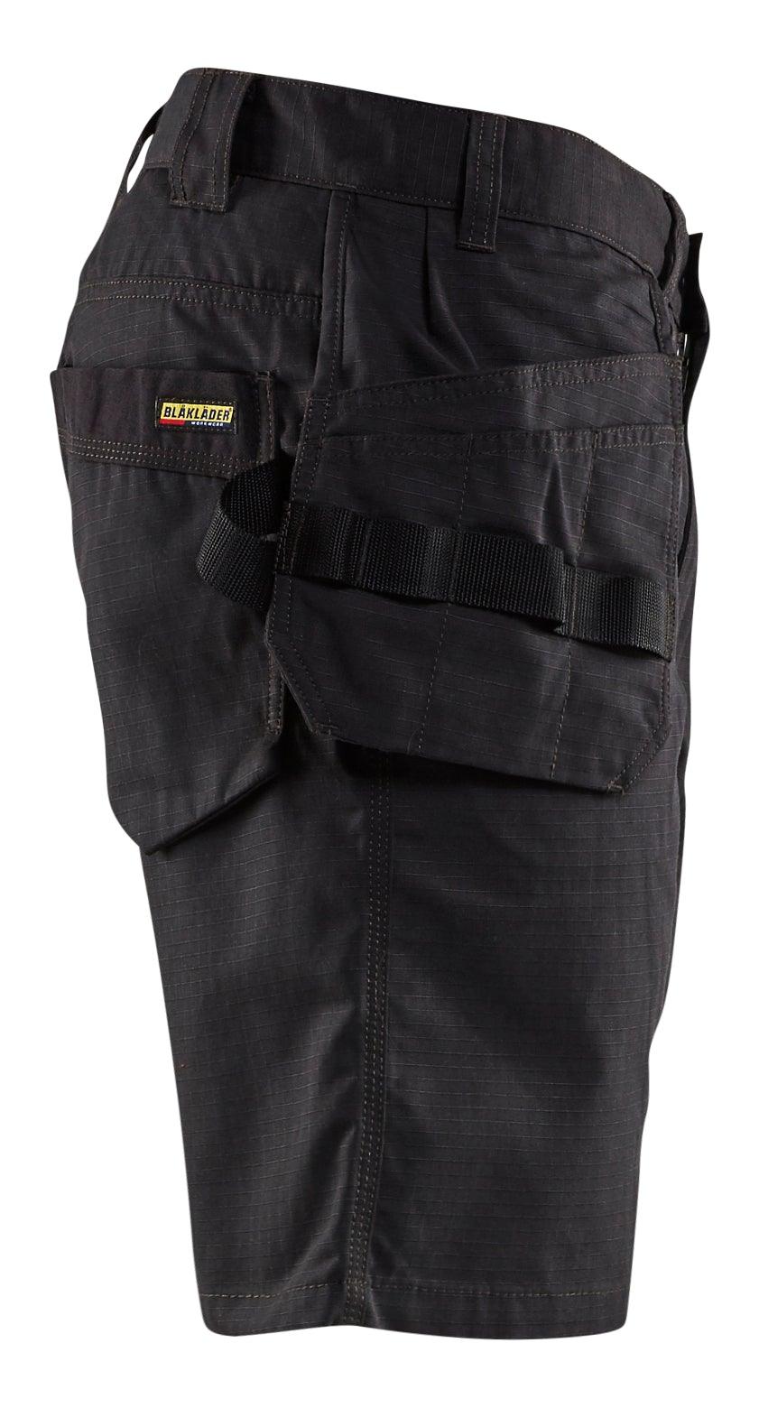 Blaklader 1637 7oz Rip Stop Shorts with Utility Pockets - Black - Trusted Gear Company LLC