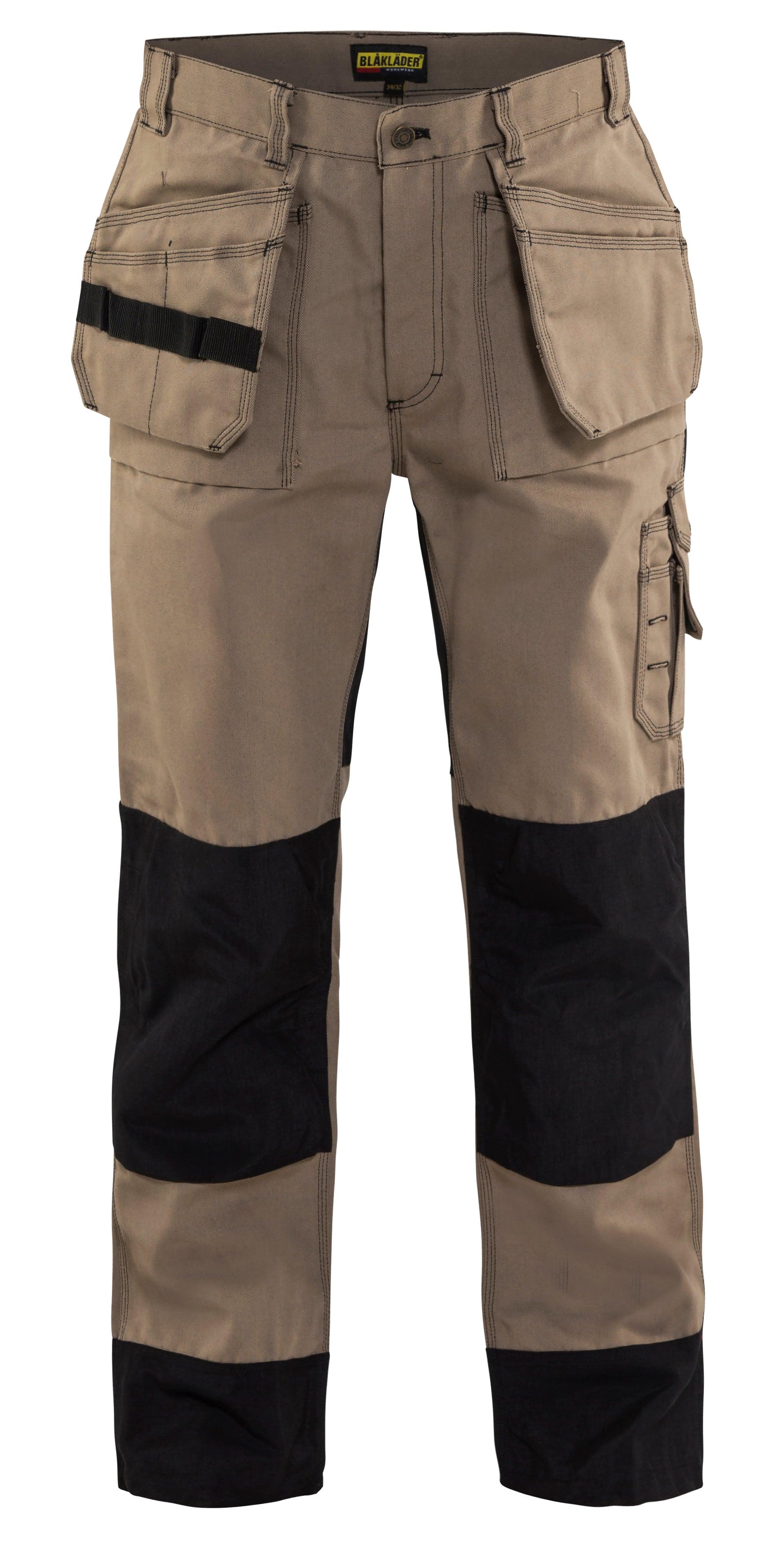 Blaklader 1680 10oz Canvas Heavy Worker Pants - Khaki/Black - Trusted Gear Company LLC