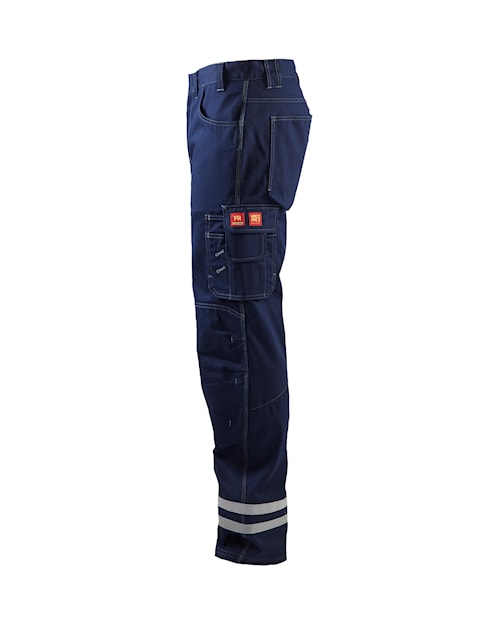 Blaklader 1686 10oz Flame Resistant Visibility Work Pants - Navy Blue