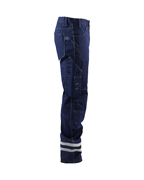 Blaklader 1686 10oz Flame Resistant Visibility Work Pants - Navy Blue