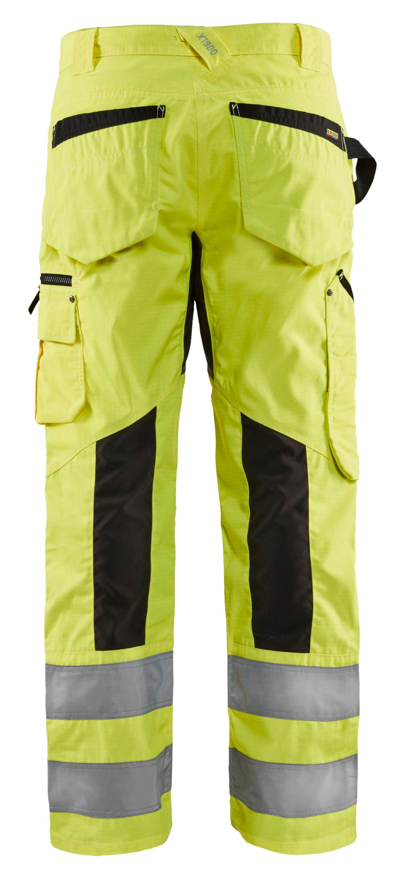 Blaklader 1699 7oz Hi-Vis Rip Stop Pants - Yellow Hi-Vis/Black - Trusted Gear Company LLC