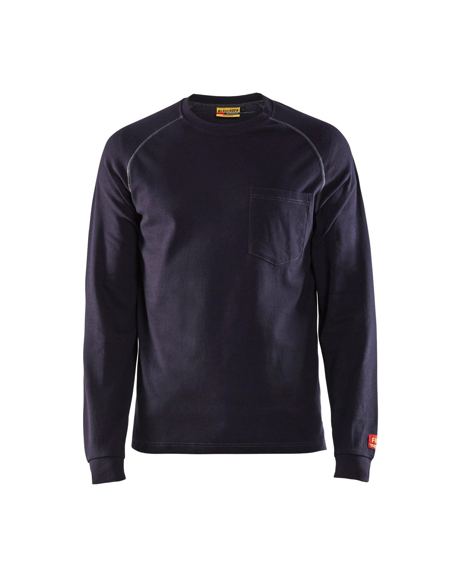 Blaklader 3493 Flame Resistant Long Sleeve T-Shirt - Navy Blue - Trusted Gear Company LLC