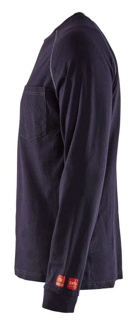 Blaklader 3493 Flame Resistant Long Sleeve T-Shirt - Navy Blue - Trusted Gear Company LLC