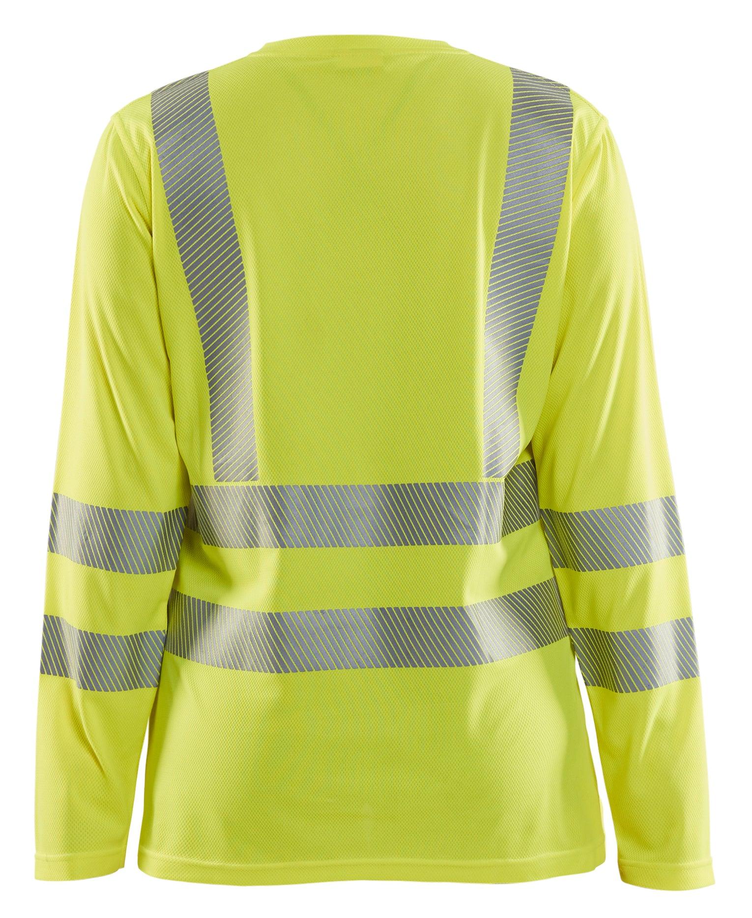 Blaklader 3497 Women's Hi-Vis UV Anti-Odor Long Sleeve T-Shirt - Yellow Hi-Vis - Trusted Gear Company LLC