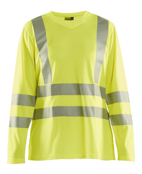 Blaklader 3497 Women's Hi-Vis UV Anti-Odor Long Sleeve T-Shirt - Yellow Hi-Vis - Trusted Gear Company LLC