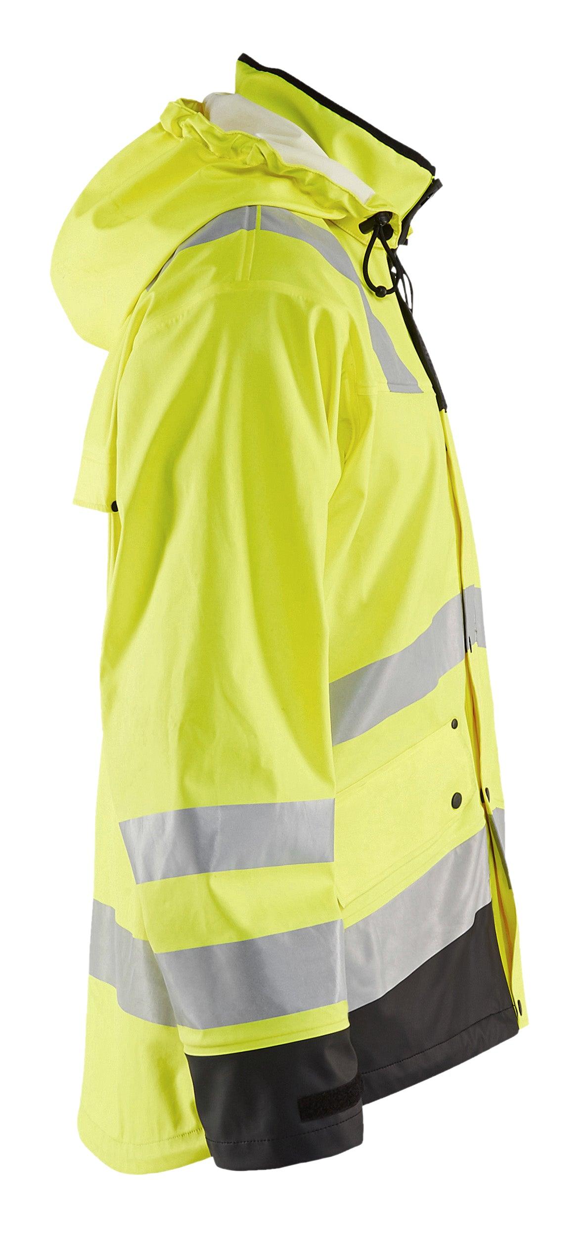 Blaklader 4312 Hi-Vis Waterproof Rain Jacket - Yellow Hi-Vis/Black - Trusted Gear Company LLC