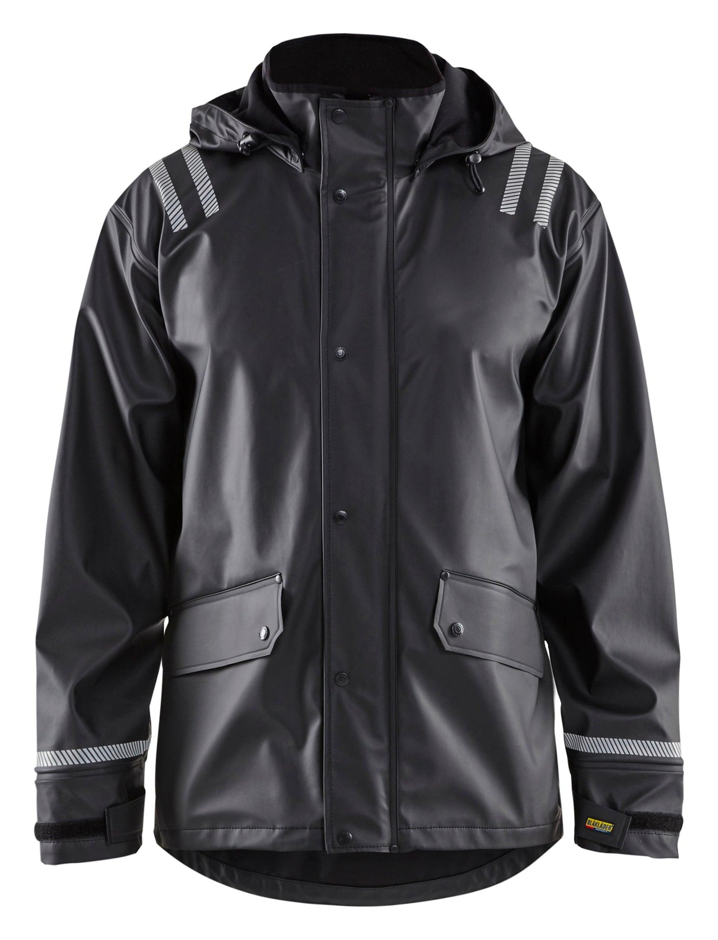 Blaklader 4317 Waterproof Rain Jacket with Reflective Details - Black - Trusted Gear Company LLC
