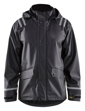 Blaklader 4317 Waterproof Rain Jacket with Reflective Details - Black - Trusted Gear Company LLC