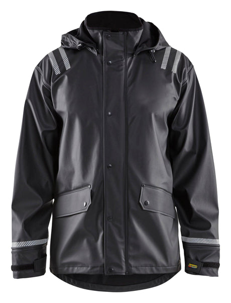 Blaklader 4317 Waterproof Rain Jacket with Reflective Details - Black - Trusted Gear Company LLC