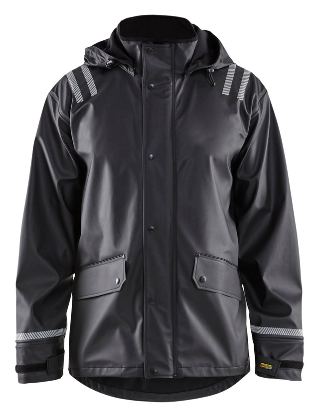 Blaklader 4317 Waterproof Rain Jacket with Reflective Details - Black - Trusted Gear Company LLC