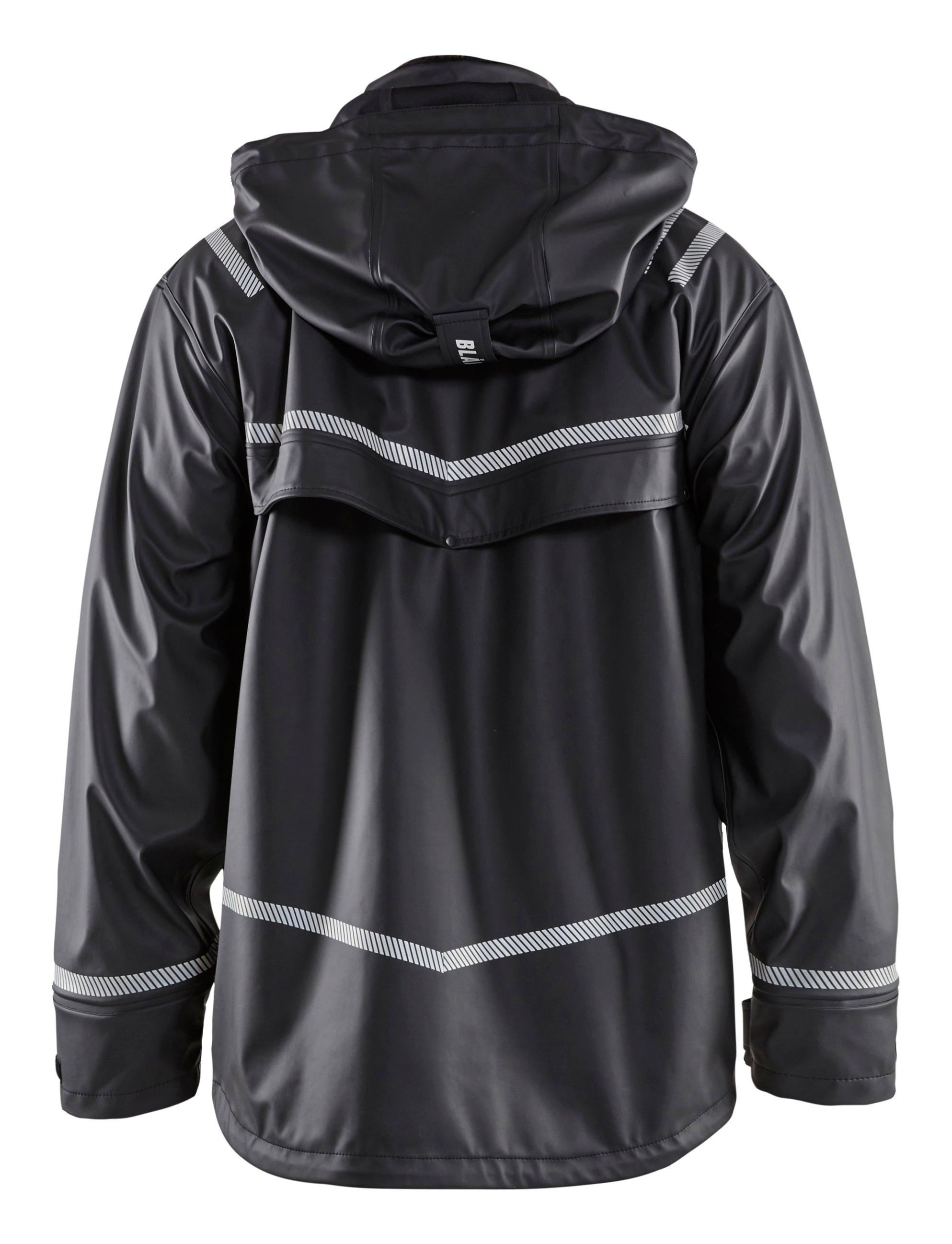 Blaklader 4317 Waterproof Rain Jacket with Reflective Details - Black - Trusted Gear Company LLC