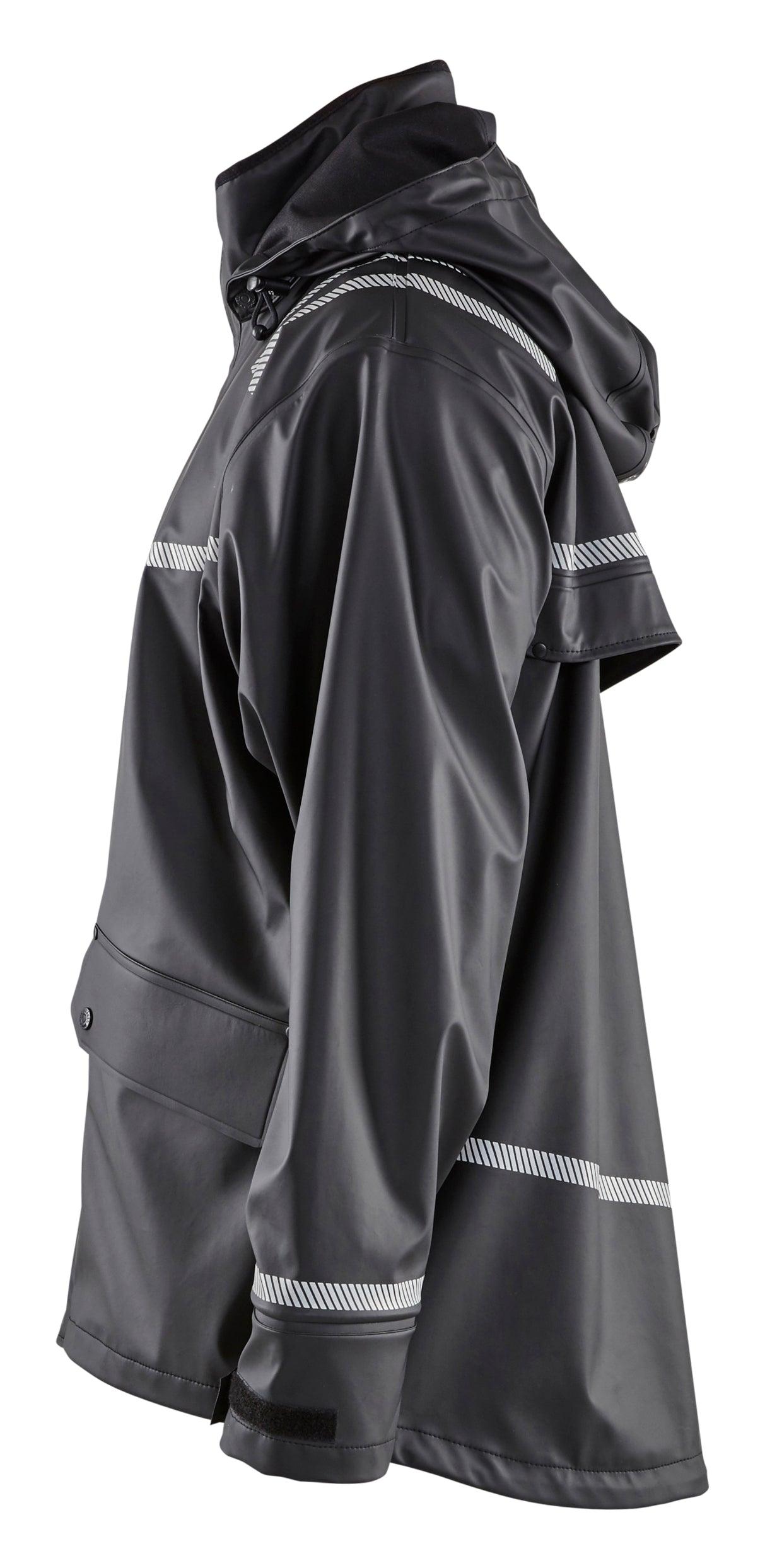 Blaklader 4317 Waterproof Rain Jacket with Reflective Details - Black - Trusted Gear Company LLC