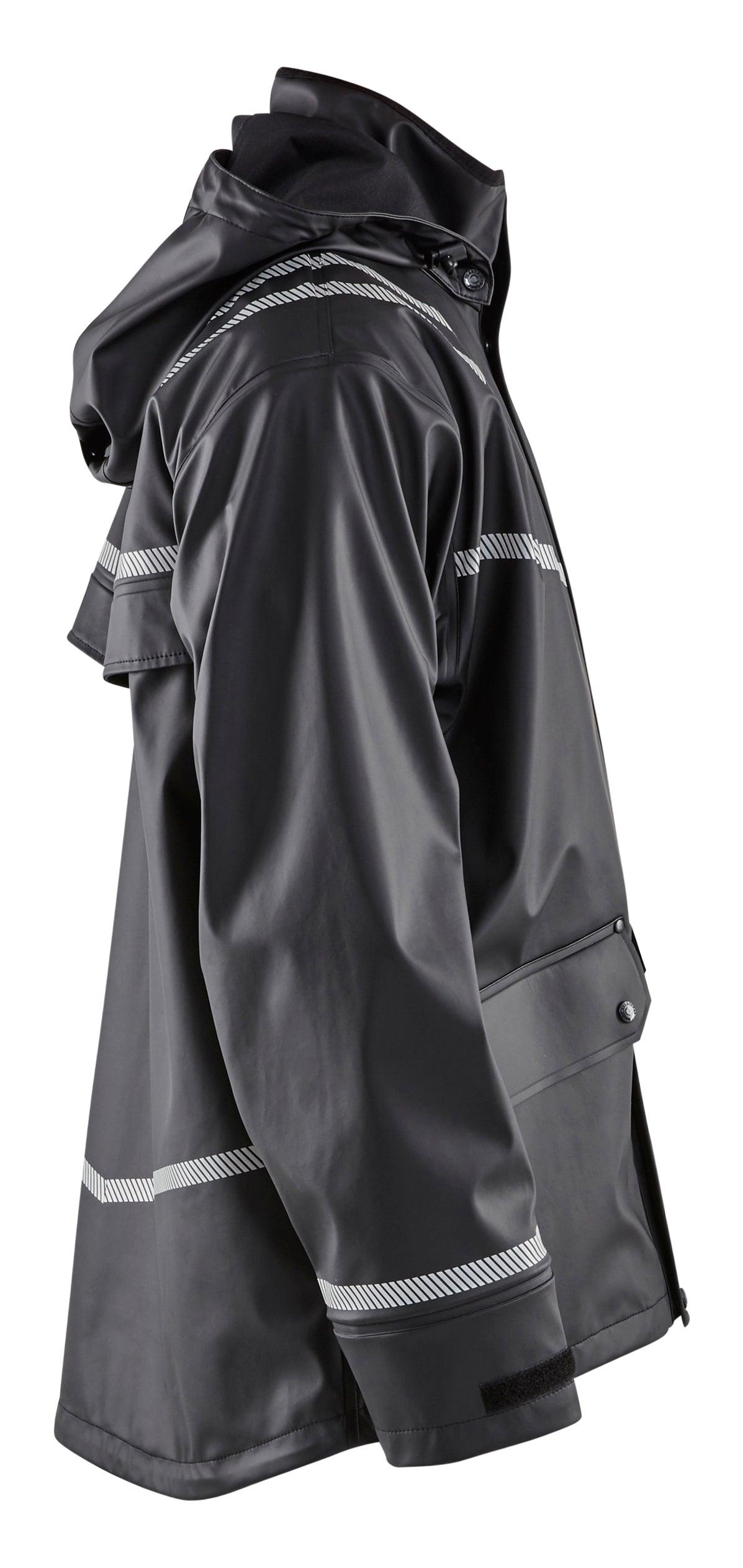 Blaklader 4317 Waterproof Rain Jacket with Reflective Details - Black - Trusted Gear Company LLC