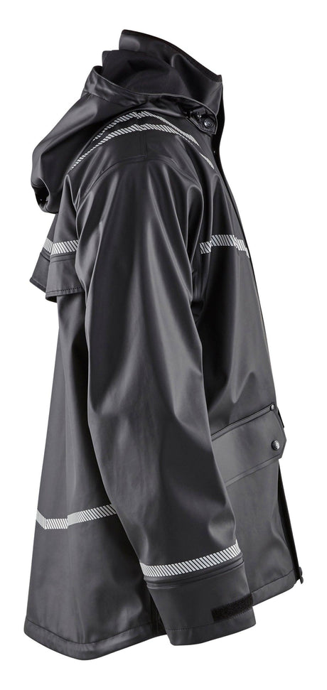 Blaklader 4317 Waterproof Rain Jacket with Reflective Details - Black - Trusted Gear Company LLC