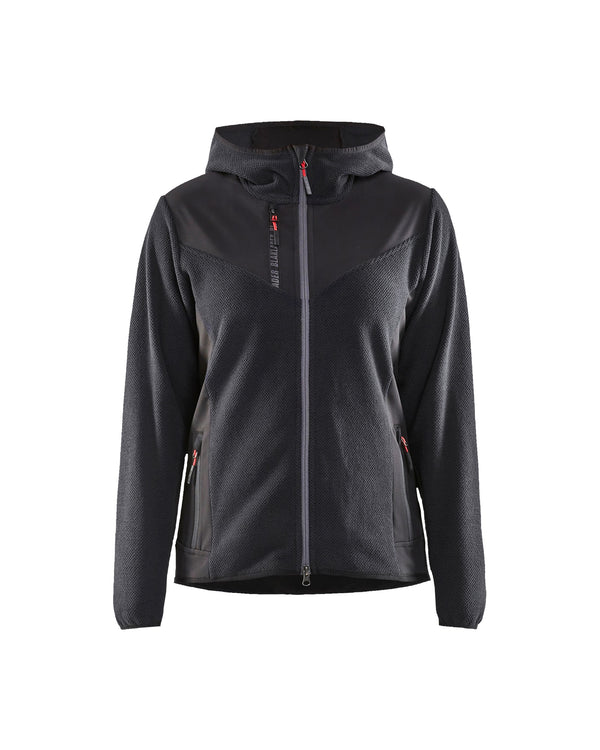 Blaklader 4741 Women's Knitted Fleece Jacket - Dark Grey/Black