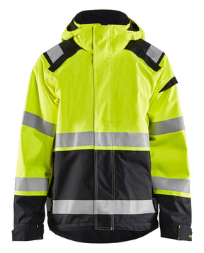 Blaklader 4787 Hi-Vis Premium Waterproof Shell Jacket - Yellow Hi-Vis/Black - Trusted Gear Company LLC