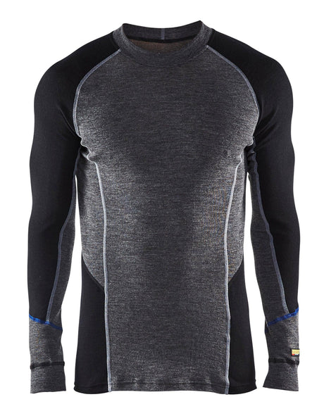 Blaklader 4897 "Warm" Merino Base Layer Top - Grey/Black - Trusted Gear Company LLC