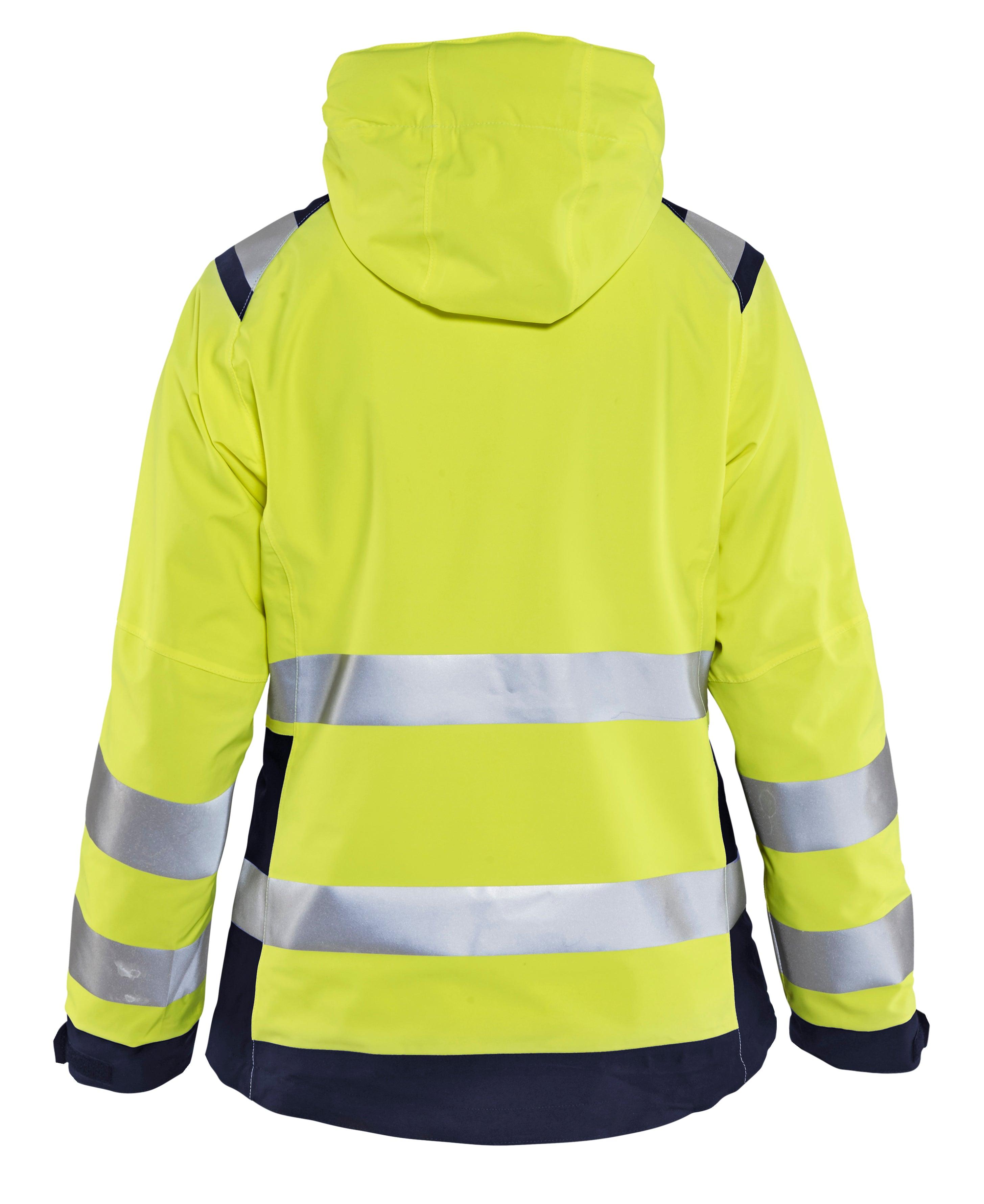 Blaklader 4904 Women's Hi-Vis Waterproof Premium Shell Jacket - Yellow Hi-Vis/Black - Trusted Gear Company LLC