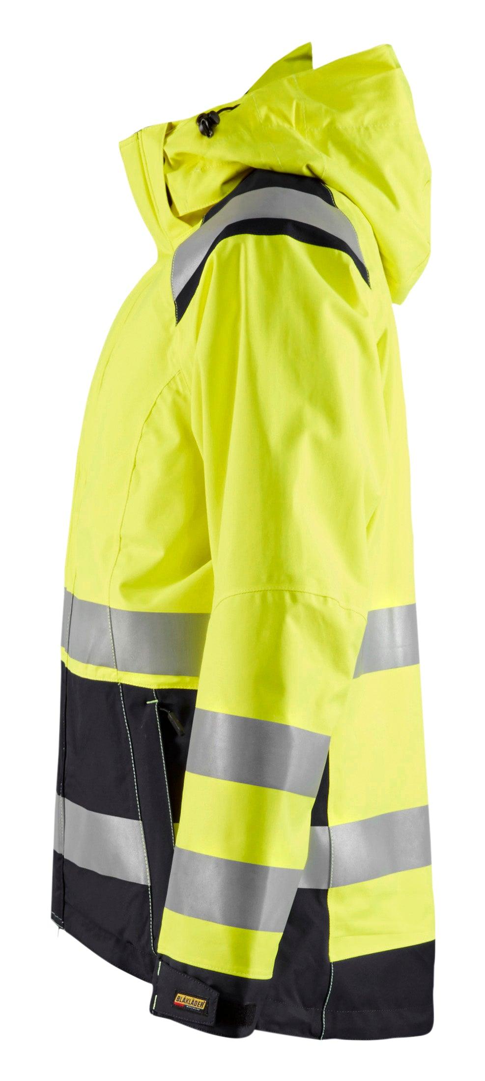 Blaklader 4904 Women's Hi-Vis Waterproof Premium Shell Jacket - Yellow Hi-Vis/Black - Trusted Gear Company LLC