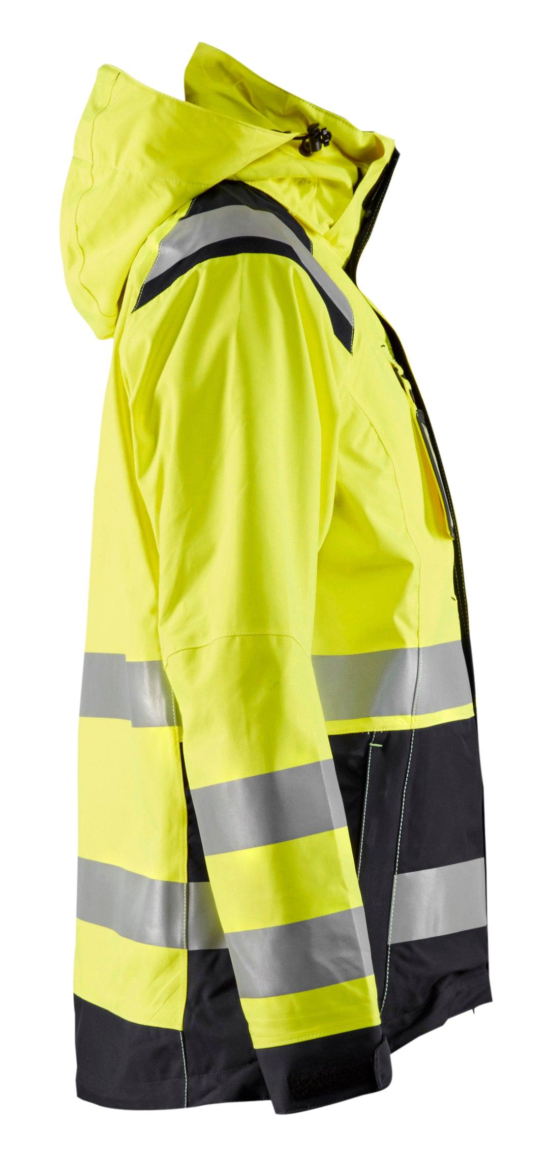Blaklader 4968 Women's Hi-Vis Waterproof Premium Shell Jacket - Yellow Hi-Vis/Black - Trusted Gear Company LLC