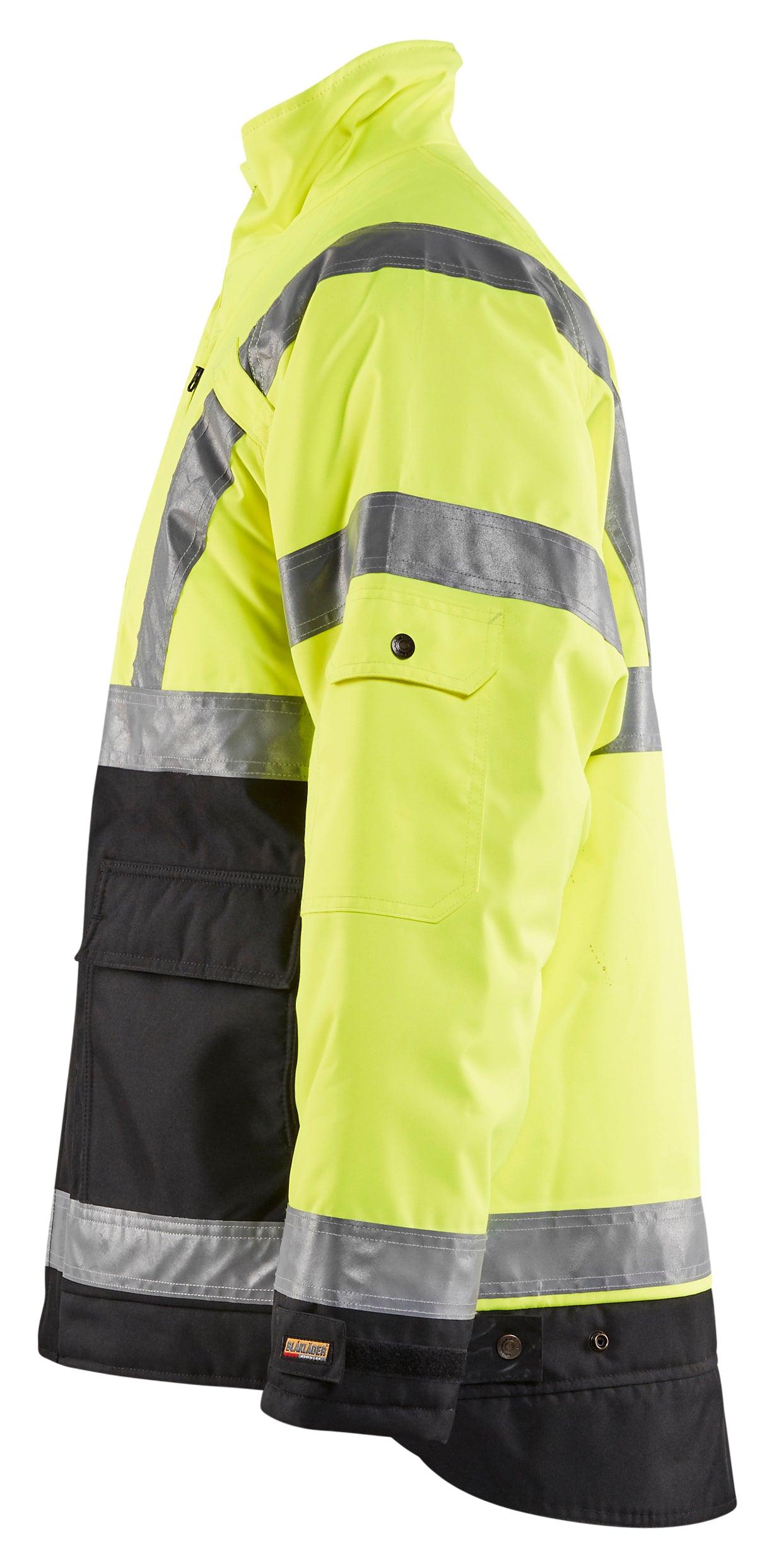 Blaklader 4927 Hi-Vis Waterproof Winter Lined Jacket - Yellow Hi-Vis/Black - Trusted Gear Company LLC