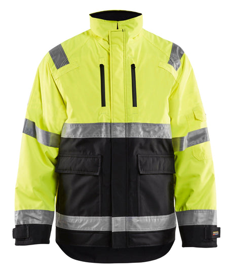 Blaklader 4927 Hi-Vis Waterproof Winter Lined Jacket - Yellow Hi-Vis/Black - Trusted Gear Company LLC