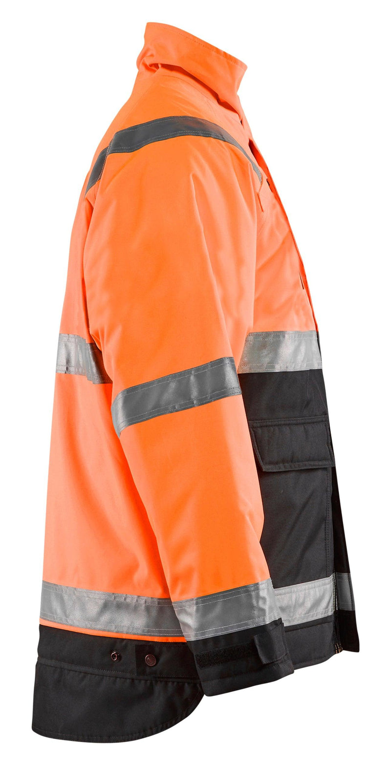 Blaklader 4927 Hi-Vis Waterproof Winter Lined Jacket - Orange Hi-Vis/Black - Trusted Gear Company LLC