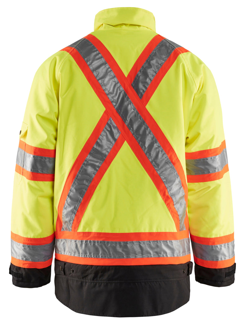 Blaklader 4928 Hi-Vis Waterproof Winter Lined Jacket - Yellow Hi-Vis/Black - Trusted Gear Company LLC
