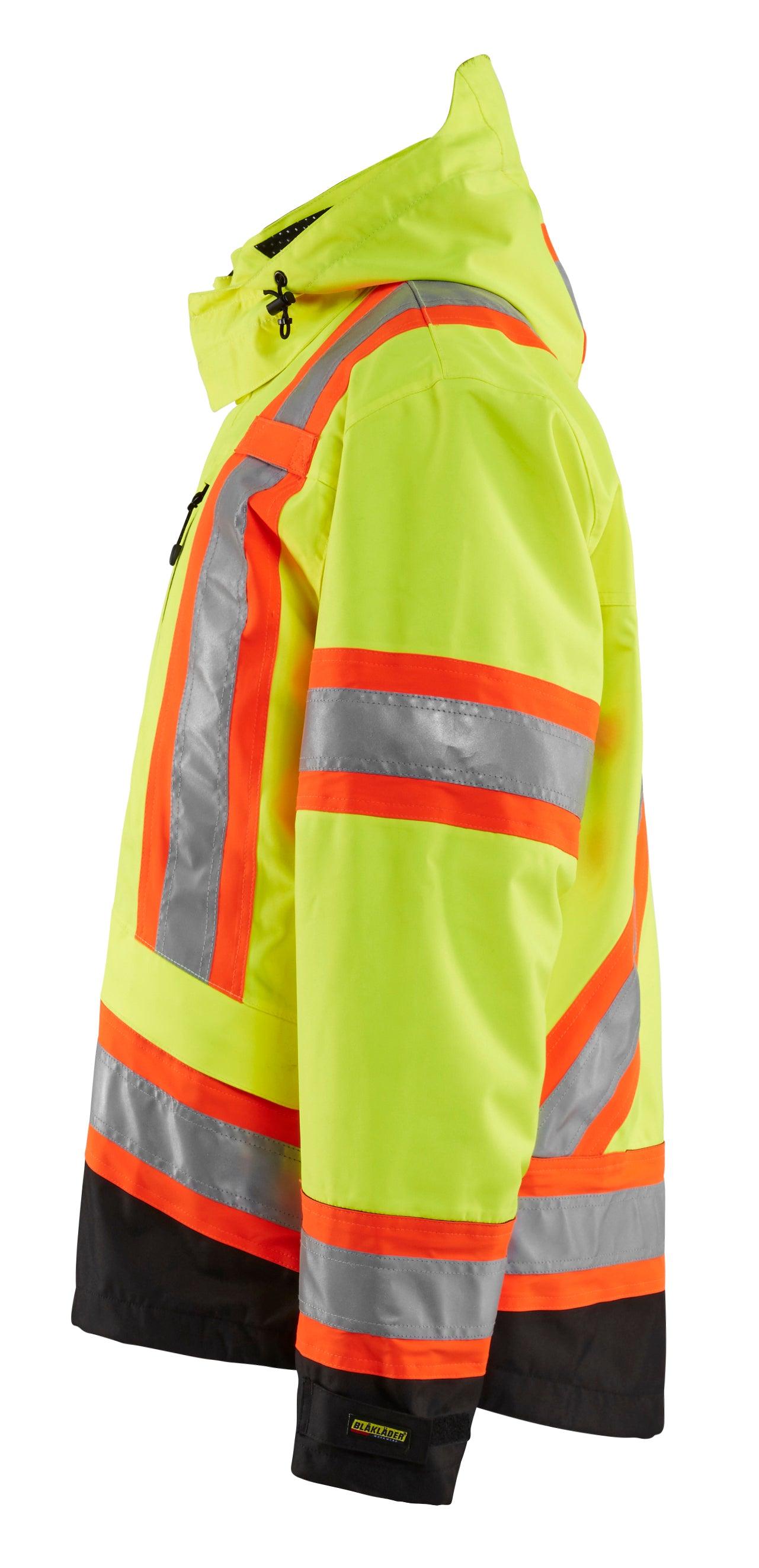 Blaklader 4938 Hi-Vis Waterproof Shell Jacket - Yellow Hi-Vis/Black - Trusted Gear Company LLC