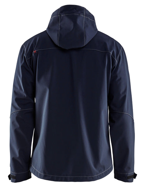Blaklader 4939 Hooded Water-Resistant Pro Softshell - Dark Navy/Red - Trusted Gear Company LLC