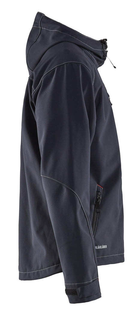 Blaklader 4939 Hooded Water-Resistant Pro Softshell - Dark Navy/Red - Trusted Gear Company LLC