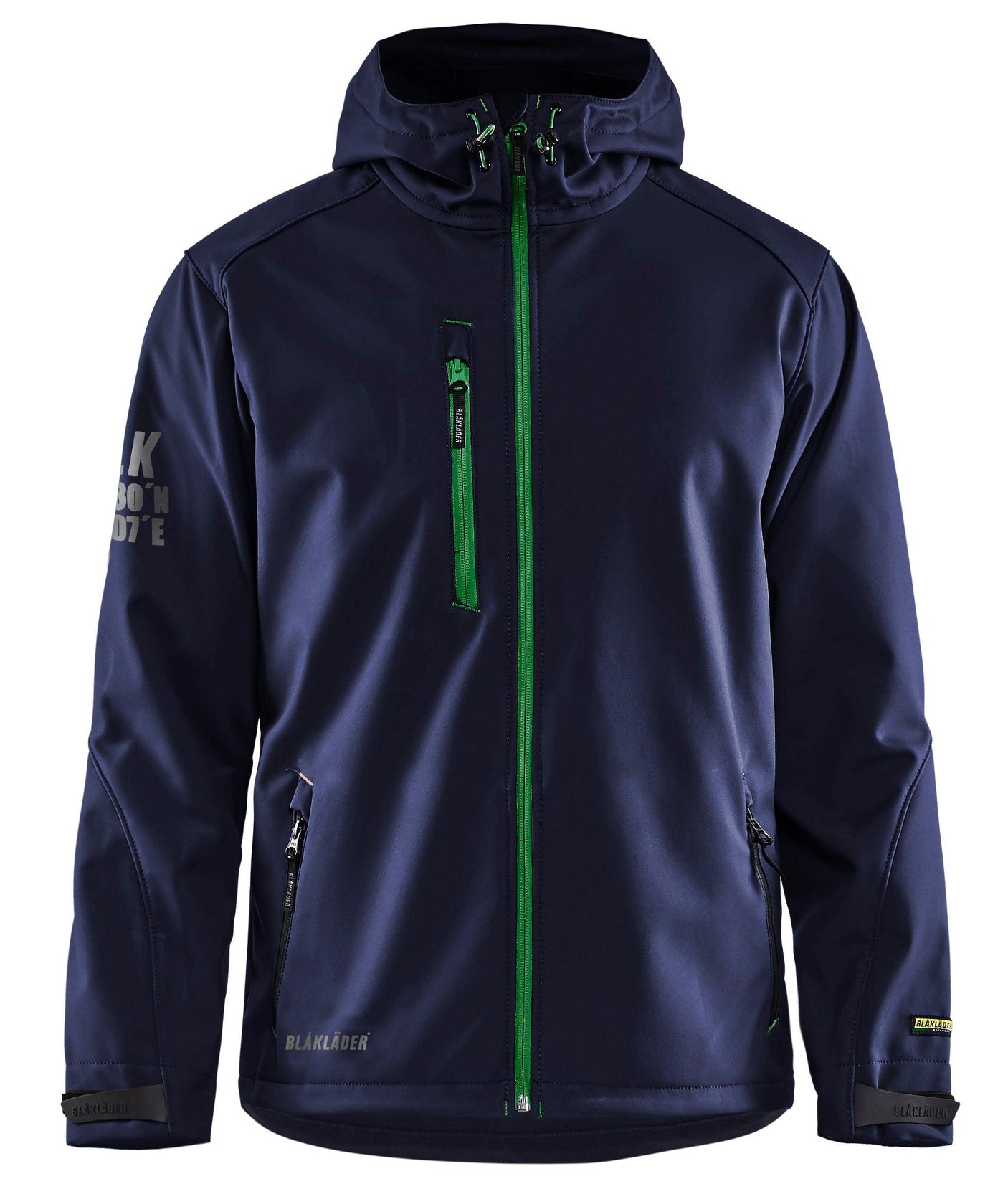 Blaklader 4939 Hooded Water-Resistant Pro Softshell - Navy Blue/Green - Trusted Gear Company LLC