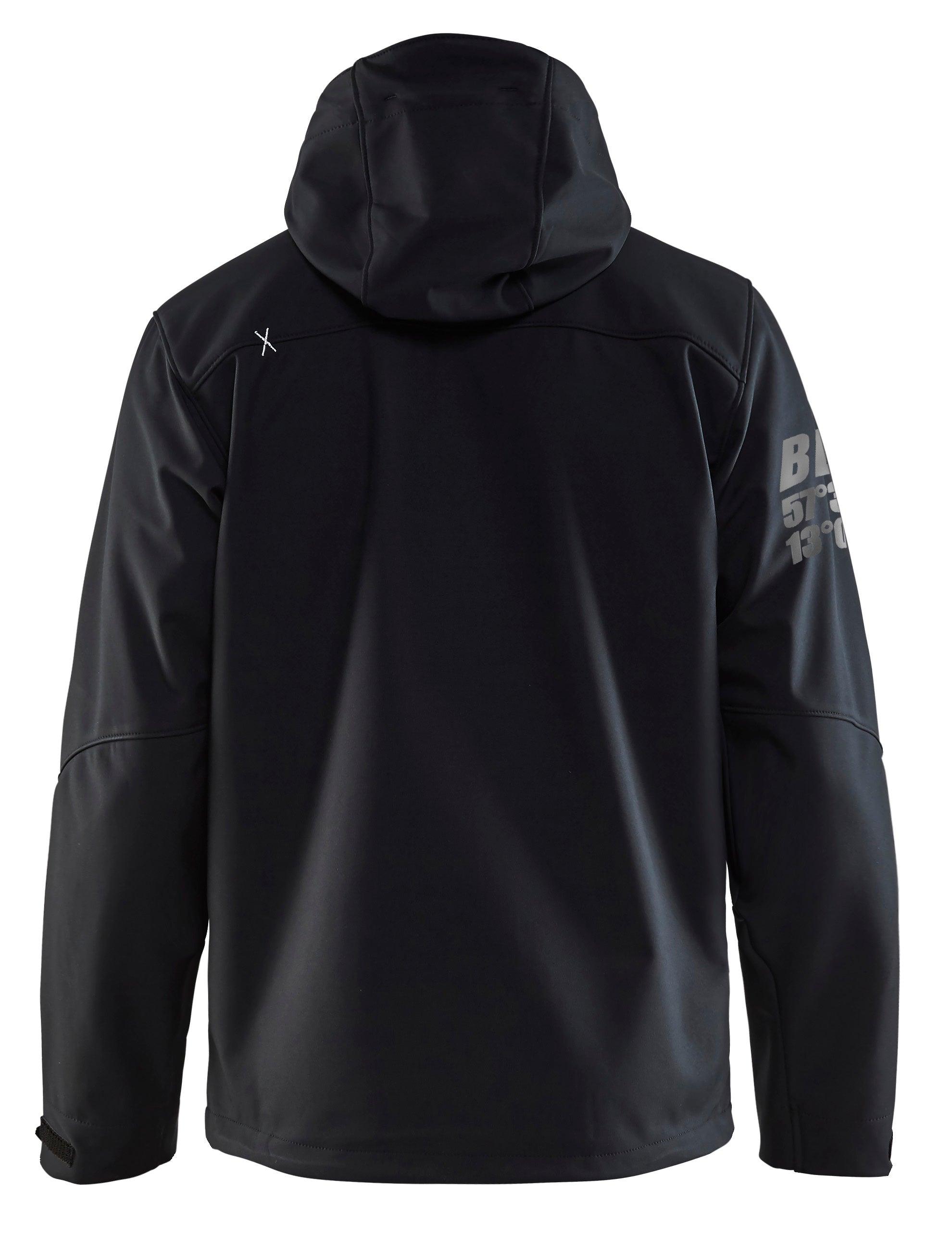 Blaklader 4939 Hooded Water-Resistant Pro Softshell - Black/Silver - Trusted Gear Company LLC