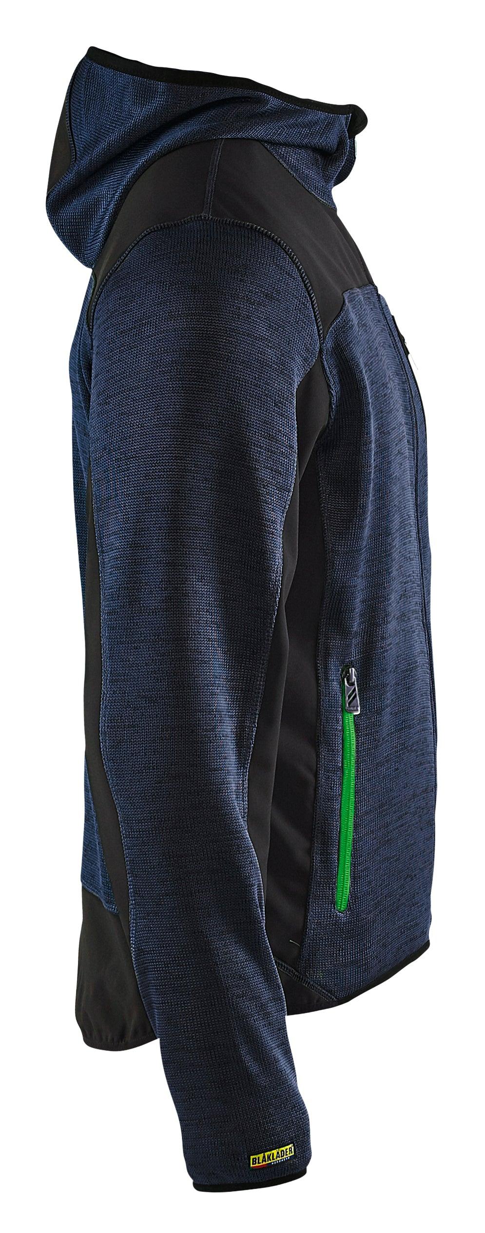 Blaklader 4940 Knitted Hoodie Jacket - Dark Navy/Green - Trusted Gear Company LLC
